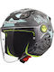 LS2 Funny II Scrimble Grey/Blue Children's Motorcycle Helmet Jet ECE 22.06 1100gr