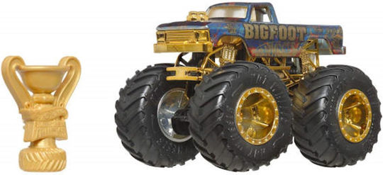 Hot Wheels Auto Monster Trucks 50 Bigfoot Trophy Champions Bigfoot Fahrzeug 1:64 Monster Truck für 3+ Jahre