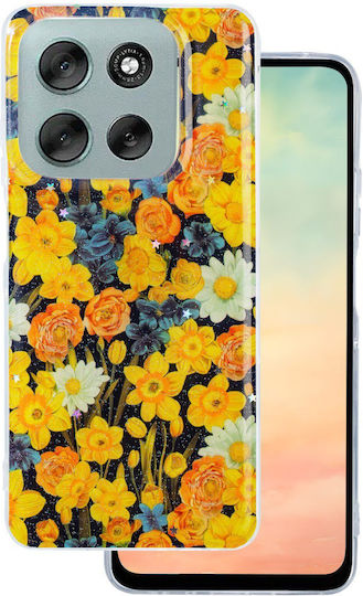 TelForceOne Glow Glam Задна корица Силикон 2мм Оранжев (Moto G86)