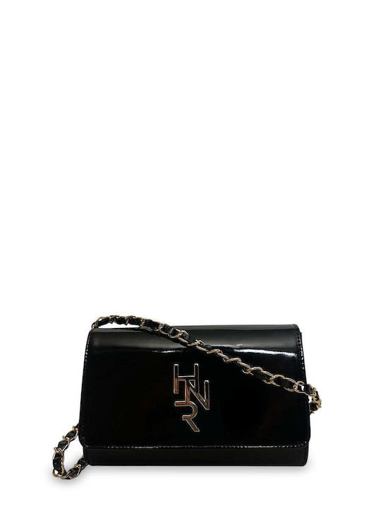 Γυναικεία Τσάντα Clutch Festive Μαύρο Λουστρίνι