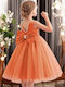 Children's Dress Sleeveless Orange