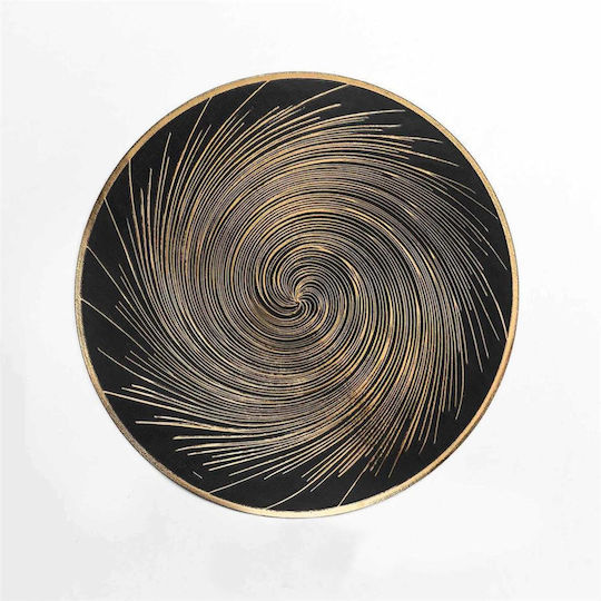 Round PVC Spirale Black Placemats Φ38cm