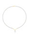Halskette K18 Gold Elemente Weiße Perlen F126610
