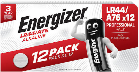 Energizer Αλκαλικές Μπαταρίες Ρολογιών LR44 1.5V 12τμχ