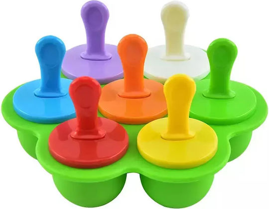 Silicone Ice Cream Mold 7 Pieces Green