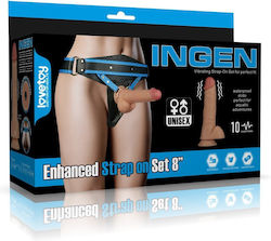 Vibrating Enhanced Strap On Set 8'' L Xl 2xl Vibrating Enhanced Strap On Set 8'' L Xl 2xl