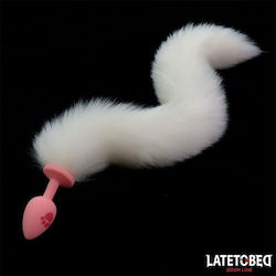 LateToBed Fox Tail Anal Plug Pink