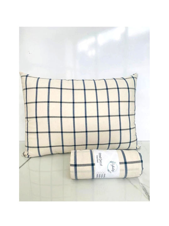 Set Single Rubber Hugger Bed Sheet 100x200 Beige + 1 Pillowcase 50x70