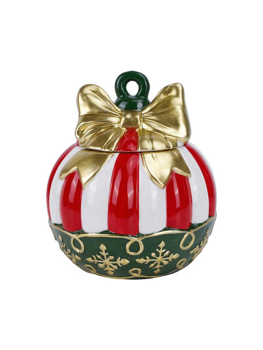 Marva Christmas Cookie Jar Ceramic Gold L21.5xW...