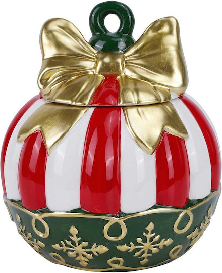 Marva Weihnachtliche Keksdose Keramik Gold L21.5xB18.5xD18.5cm.
