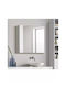 SteweHome Badezimmerspiegel 60 x 60 cm mit Schrank