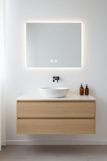 H2O Badezimmerspiegel LED Berührung 70x90cm