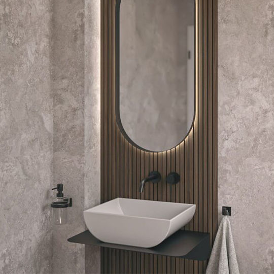 Bathroom Mirror made of Metal 60x45cm