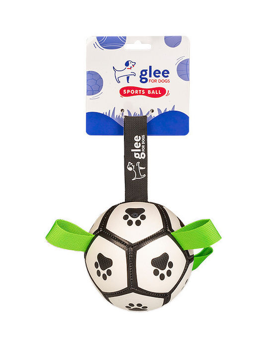 Παιχνίδι Σκύλου Glee Soccer Ball Λευκο Μαύρο Small 12x12cm