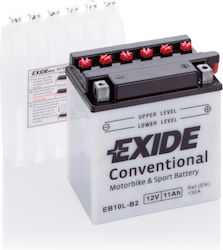 Exide Ανοιχτού Τύπου Μπαταρία Μοτοσυκλέτας YB10L-B2 με Χωρητικότητα 11Ah Exide Ανοιχτού Τύπου Μπαταρία Μοτοσυκλέτας YB10L-B2 με Χωρητικότητα 11Ah