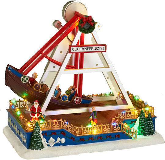 Beleuchtete Weihnachtsfigur Versand Länge 32cm mit Musik Wiege Boot