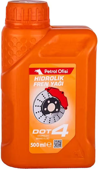 Brake Fluid Petrol Ofisi Hydraulic Dot4 0.5 Liter