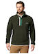 Helvetia Ii Half Snap Long Sleeve Green Sweater