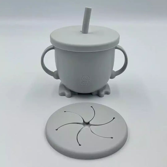 Pandaboo Baby Cup made of Silicone Gray