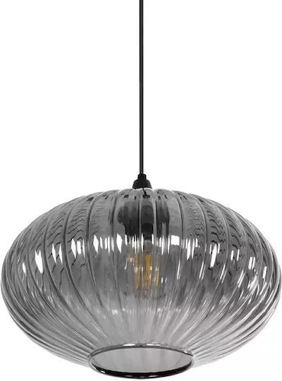 GloboStar Pera Pendant Light Black with Crystals for Socket E27 30x30x22cm
