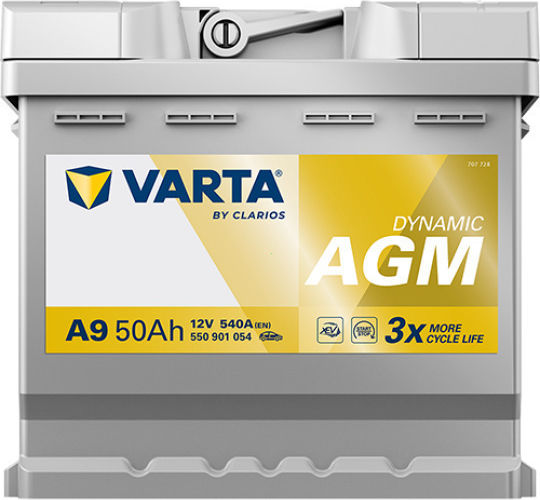 Auto- und Bootsbatterie Varta A9 12V 50Ah-540Ah 207x175x190