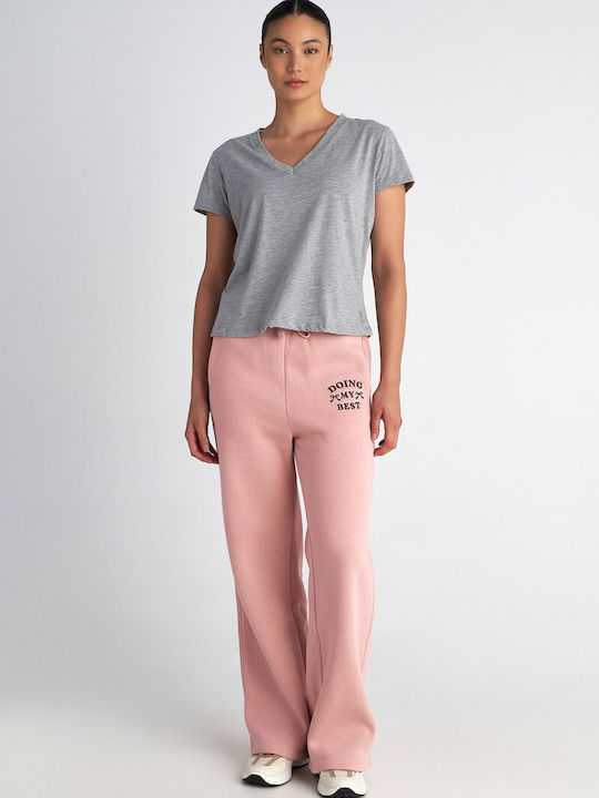 SugarFree Damen Bluse Baumwolle Kurzärmelig Gray