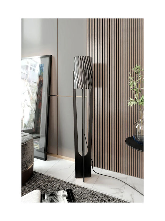 Lampadă De Podea Scandinavă Modernă – Lemn Natu...