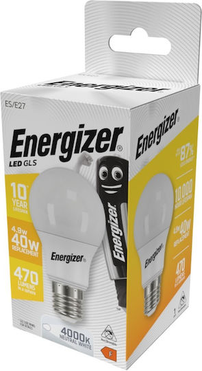 Energizer LED Bulbs 4.9W for Socket E27 Natural White 470lm 5pcs