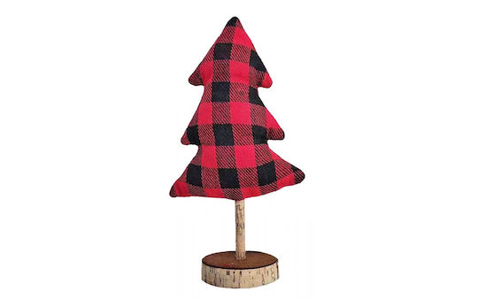 Christmas Decorative Fabric Tree 24cm Red