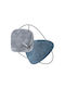 Brazil Handmade Metallic Wall Clock Blue Gray 58x55cm
