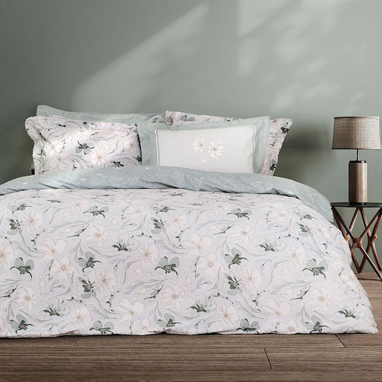 Nima Bettdecke Großes Doppelbett 220x240cm Celeste Grey, Mint