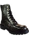 Women's Patent Leather Ankle Boots OLIVE