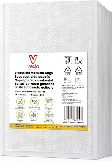 Vesta Precision Körnig Vakuumierbeutel 150x300mm 100Stück