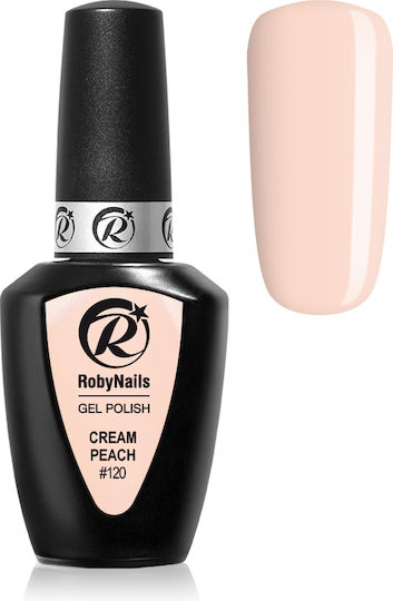Roby Nails Semi-Permanent Nail Polish Cream Peach 8ml 8ml 1pcs