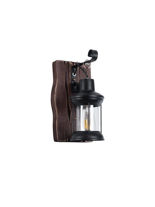 VenCore Vintage Lamp Wall with Socket E27 Brown 20x30cm