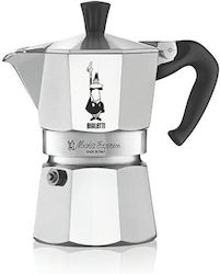 Bialetti Moka Express 3tz Cafetieră Pentru Plită Argintie 0005363