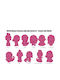 Princess Series 64 3d Foam Bag Clip Display 24 Pcs