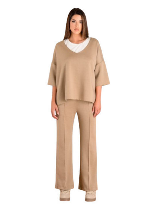 Derpouli Women's Crop Top with V Neckline Cigar