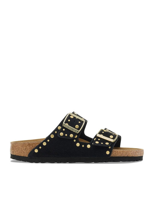 Birkenstock Rivet Ανατομικά Σανδάλια Μαύρα
