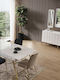 Weißes Erweiterbares Esszimmermöbel-Set Mdf 4 Stühle 160x90x78cm