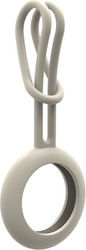 iLike Keychain Loop Case Калъф за ключодържател Силикон за AirTag в Бял цвят