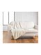 Atmosphera Curly Wooly Armchair Throw Bouclé 125x150cm Ecru