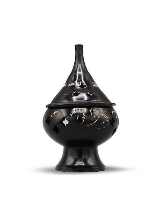 Μεταλλική Βάση Κώνους Drop Shape Incense Cones Burner Black 10cm