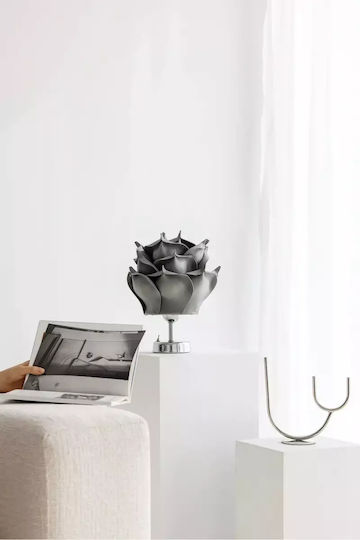 SteweHome Gri Kampanarisite Blume Epitrapezia Asirmati Lampa Eva 30cm