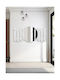 Wandhalterung Weißer Spiegel MDF 120x60x60cm