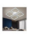 Asel Alb Crom Led Luminițe De Tavan Montate Corp De Iluminat Modern Design Ultra Power 50 × 50 × 10 Cm