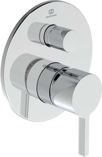 Ideal Standard Joy Built-in Faucet Mixer for Shower 2 Exits Silver