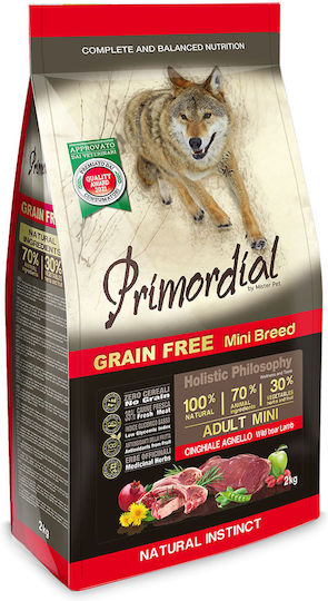 Primordial 2kg Dry Dog Food For Adult Small Breed Dogs With Meat Chicken Wild Boar Lamb Vegetables Pomegranate Pork And Apple