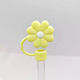 Silicone Cover Straw Daisy Soft Yellow