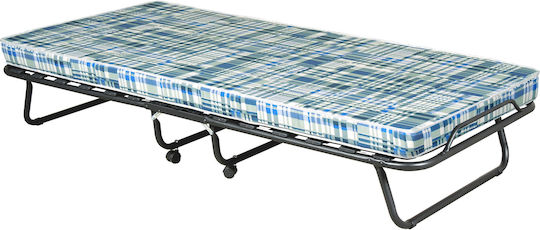 Pat Pliant/Campanie Tip Simplu Negru 190x80x38 cm